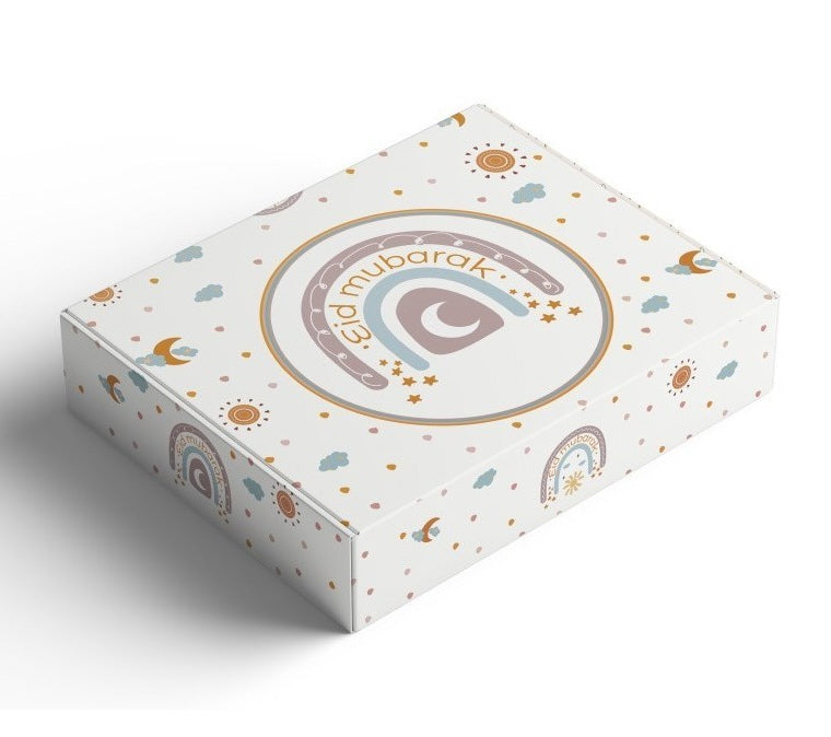 Eid Mubarak pastry box - Rainbow