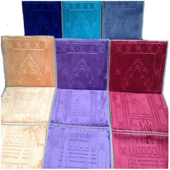 Gebedskleed met rugleuning – om te vormen tot stoel, 110 x 53 cm