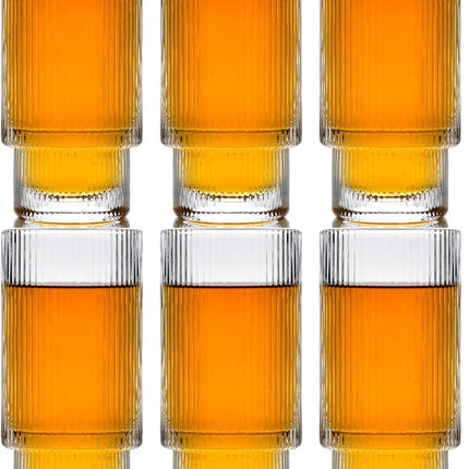 Ripple Longdrinkgläser - 6-teiliges Set - 295 ml - Stapelbar