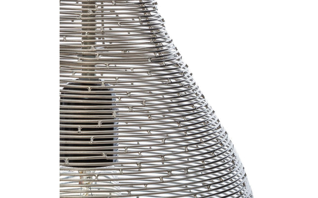 Gestreepte metalen hanglamp