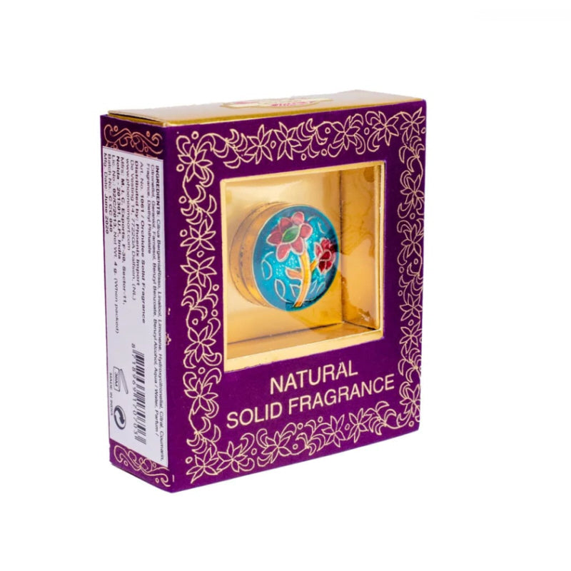 Geurcrème patchouli in messing cloisonné potje – geurverspreider
