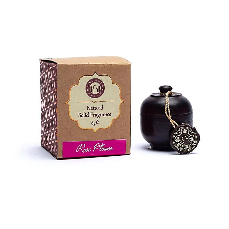 Rose scented cream in rosewood jar