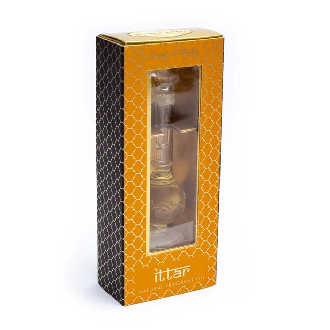 Sandelholz & Vetiver Duftöl im mundgeblasenen Fläschchen – 10ml – Luxuriöses Naturaromaöl – Ayurveda Duft