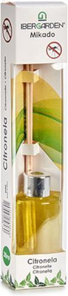 Bâtonnets parfumés Citronnelle 30 ml 25 cm Verre/bois Jaune