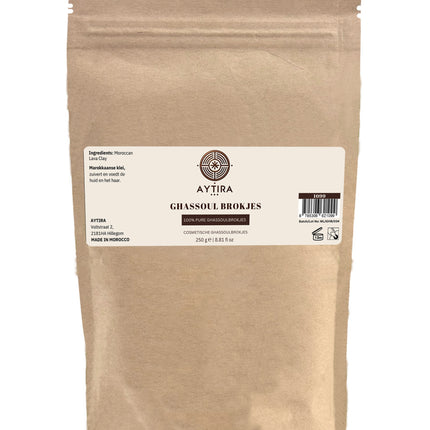 Aytira Ghassoul Brokjes – Natuurlijke Marokkaanse Lava Klei – Voor Huid & Haar – 250g
