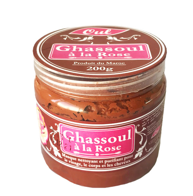 Ghassoul marocain à la rose