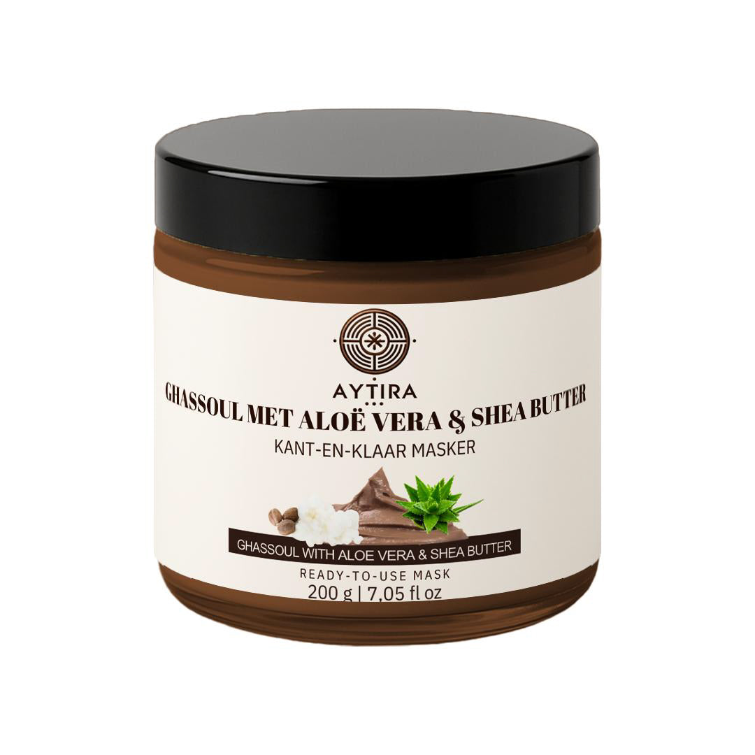 AYTiRA Ghassoul Mask with Aloe Vera & Shea Butter – Ready-to-use (200 g)