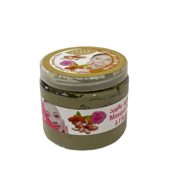 Masque de Ghassoul à l'argan, amande et rose