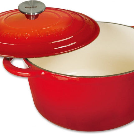 Gusseisenbräter - oval - 30cm - 4,5L - rot - Emaille