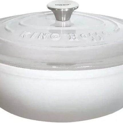Kinghoff - Gusseisenbräter - oval - 30cm - 4,5L - Grau - Emaille