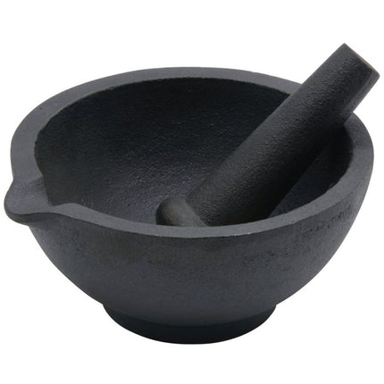 Mörser & Stößel Schwarz Gusseisen