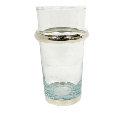 Marokkanisches Beldi-Glas-Set in Silber, 3-teilig