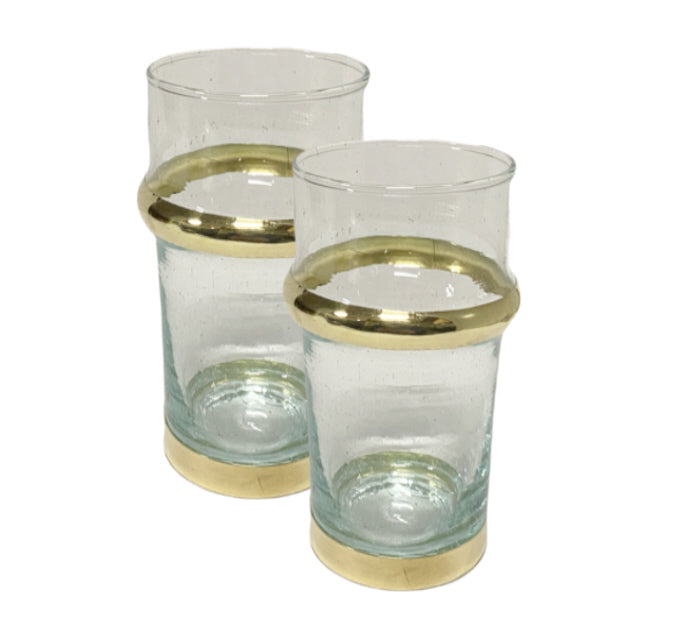 Marokkaans beldi glas goud – handgemaakt van gerecycled glas, 12 cm – foto 2