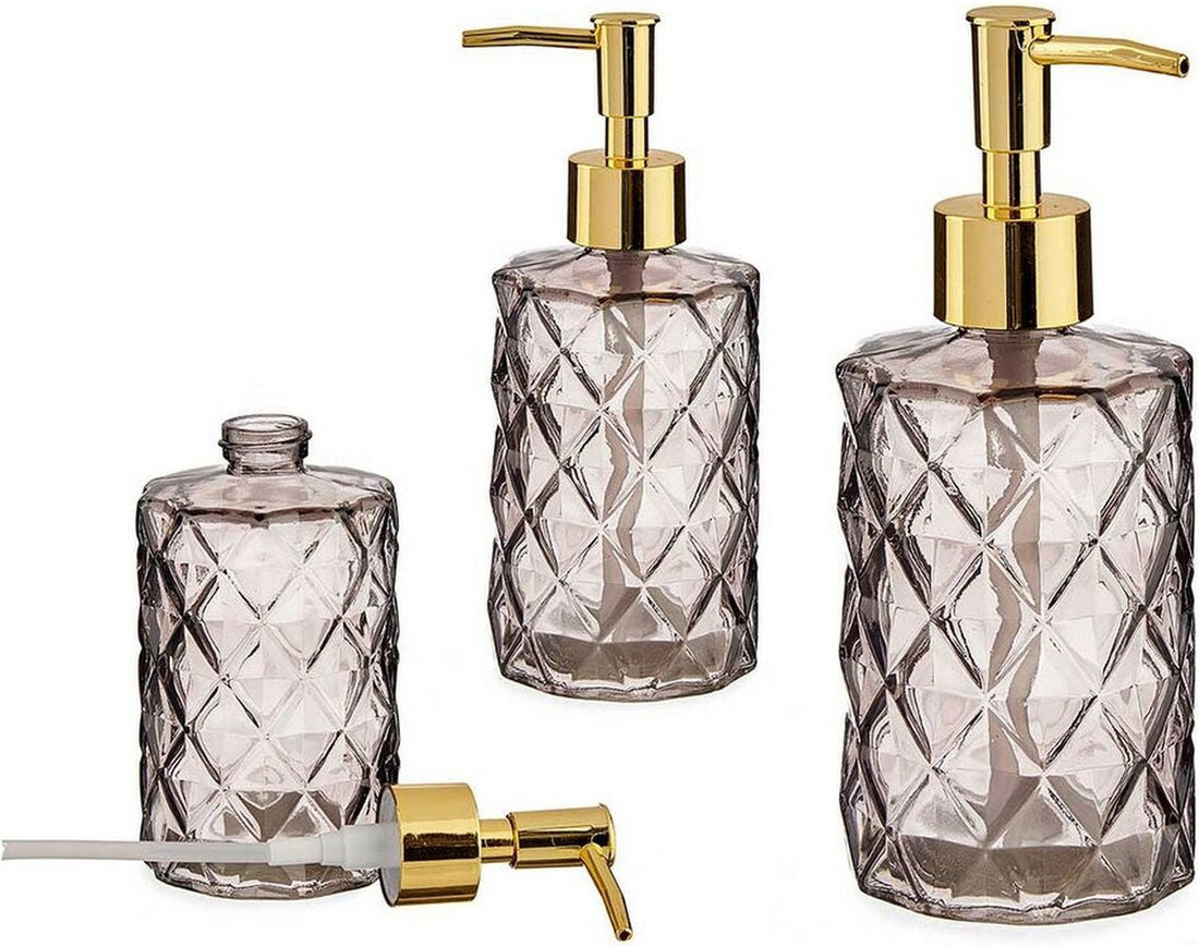 Distributeur de savon en verre - doré