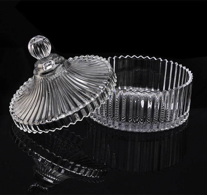 Glass sugar bowl