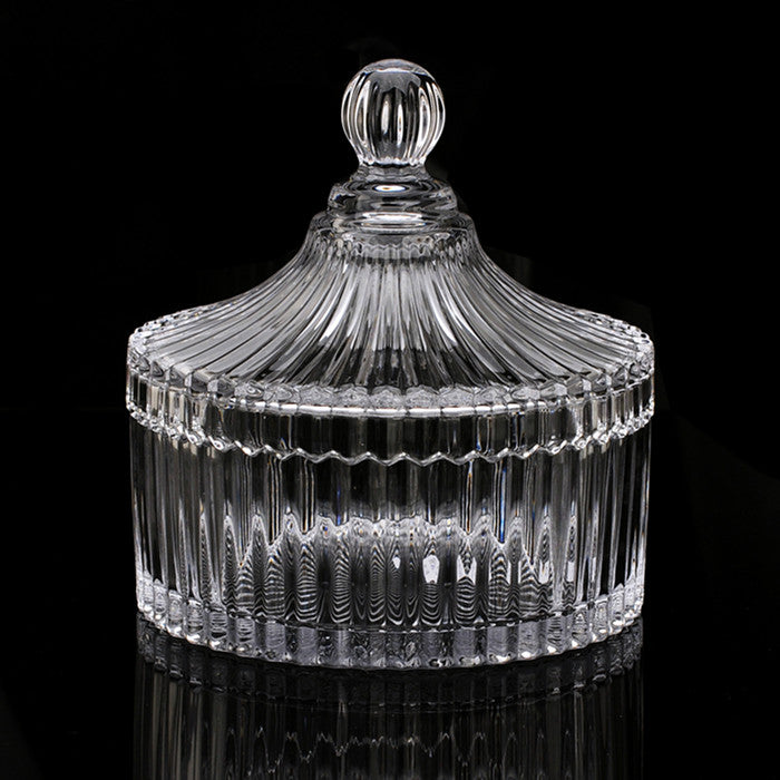 Glass sugar bowl