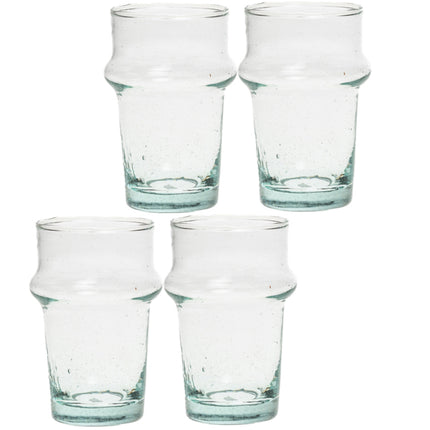 Beldi glazen set 4 st. transparant H9,5 x Ø5,5 cm