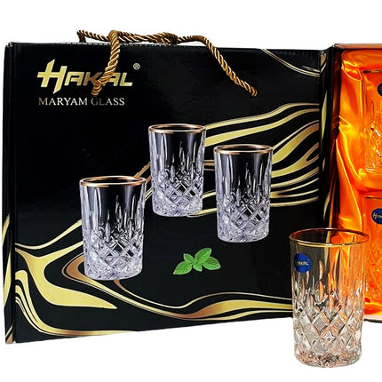 Glazen  gouden rand - set van 6