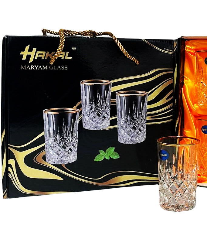Verres bord doré - lot de 6
