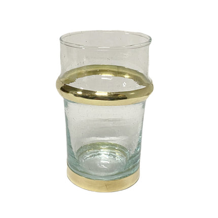 Marokkanisches Beldi-Glas Gold 9 cm
