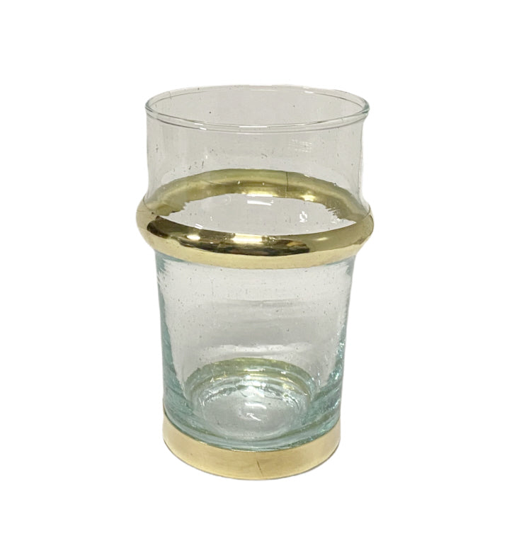 Moroccan beldi glass gold 9 cm