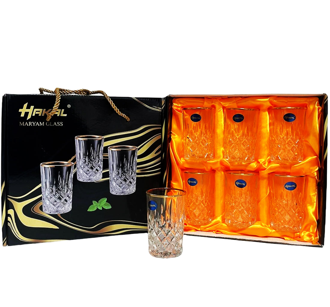 Verres bord doré - lot de 6