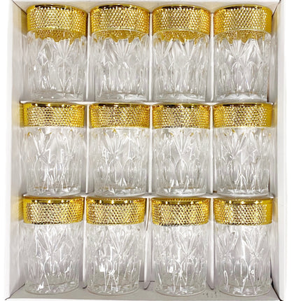 Glazen set met  gouden rand