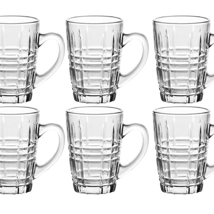 Set van 6 glazen  - Mokken met handvat