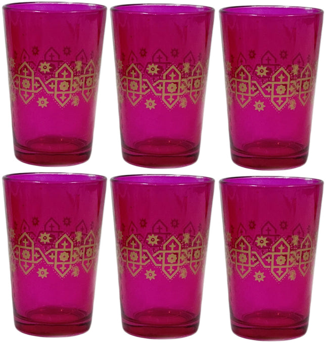 Gekleurde theeglazen 6 stks.