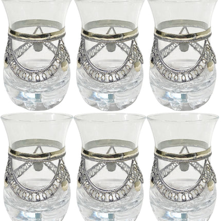 Oriëntaalse versierde ornamenten theeglazen set 6 stk