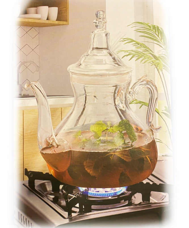 Marokkaanse glazen theepot – hittebestendig glas, 0,8, 1,4 of 1,8 liter – foto 2