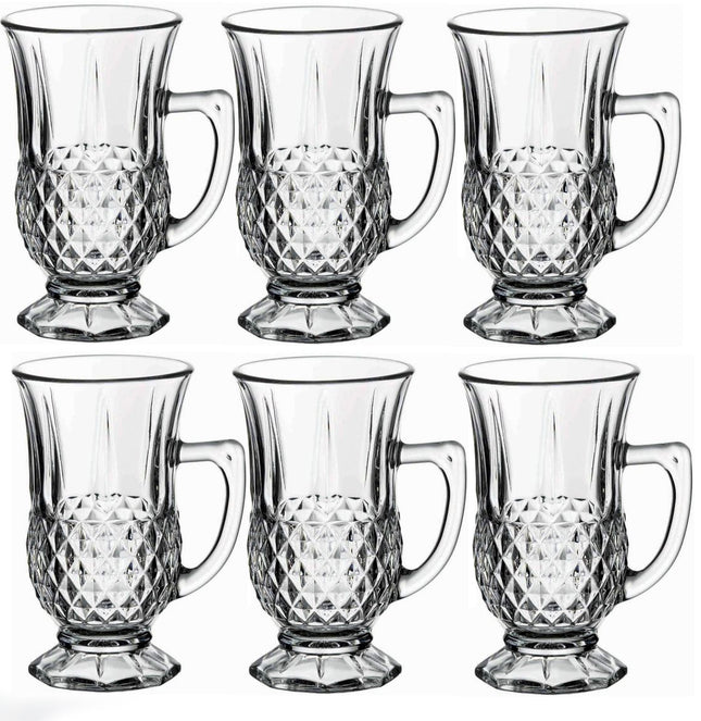 6 Luxus-Trinkgläser mit Henkel