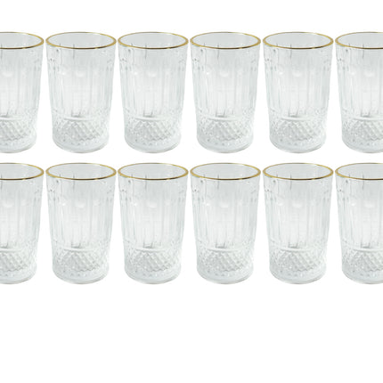 Gläser goldener Rand – 12er-Set – 180 ml