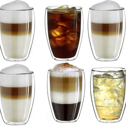 Doppelwandige Gläser - Set mit 6 x 350 ml