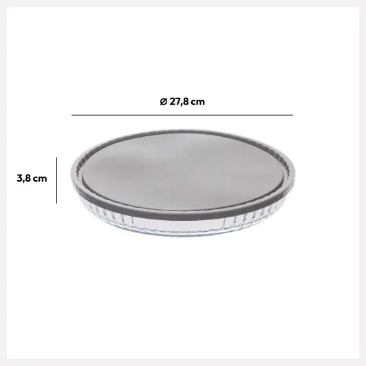 Moule à gâteau / plat de cuisson en verre - rond 27,5 x 3,5 cm