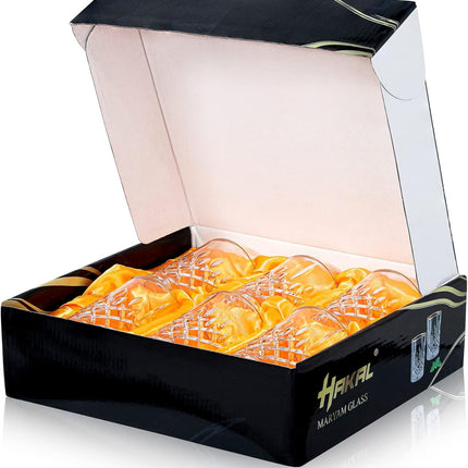 Glazen gouden rand met oortje - set van 6