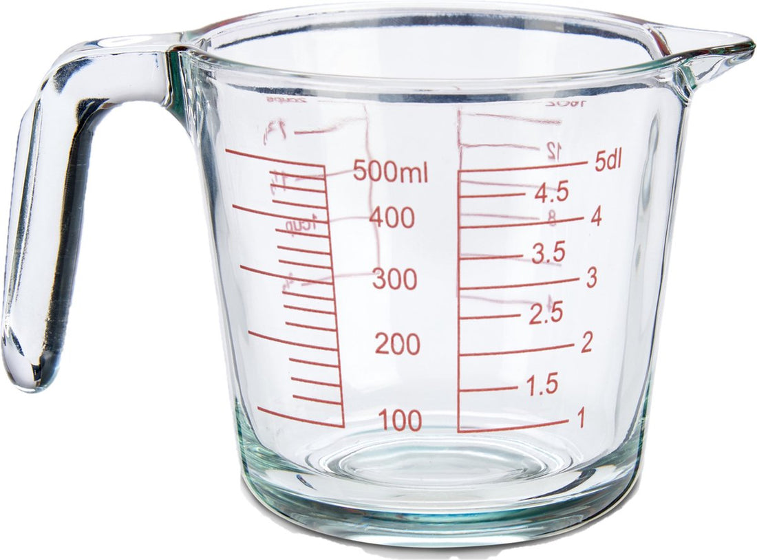 Pichet gradué en verre - Carafe doseuse transparente en cristal