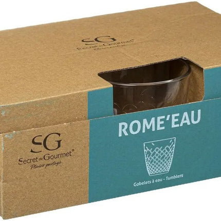 Set mit 6 Wasser-/Saftgläsern Rom 250 ml aus Glas