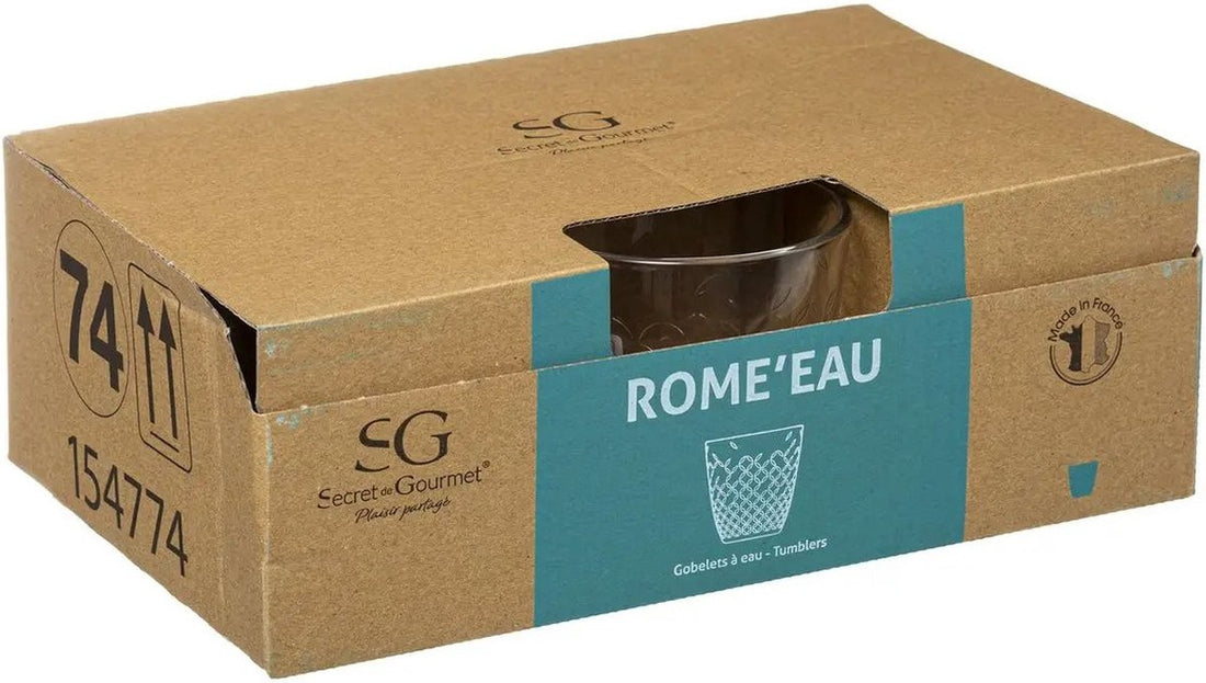 Set of 6x water / juice glasses Rome 250 ml made of glass