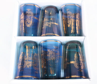Service en verre (bleu)