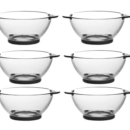 Glassuppenschalen mit Henkeln - Set 6 Stück