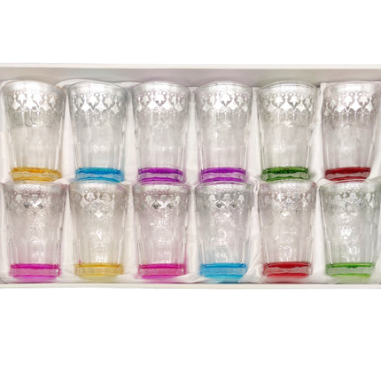 Orientaux glazen set van 12 stk.