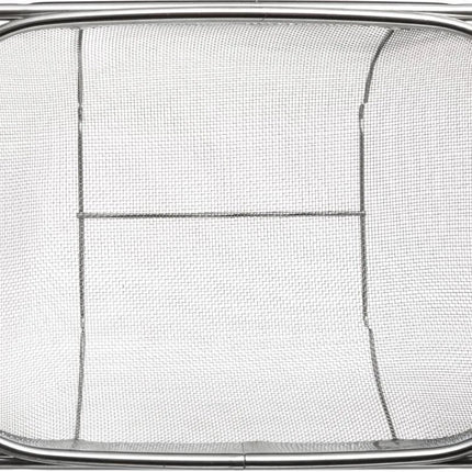 Gootsteen vergiet/zeef zilver 36,5 x 23 cm van RVS - Uitschuifbaar - Keukenvergieten