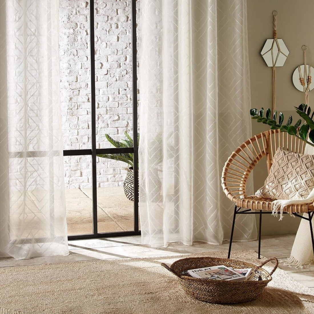 Curtain with a subtle pattern