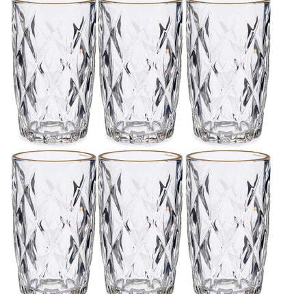 Diamantglas mit Goldrand 340ml