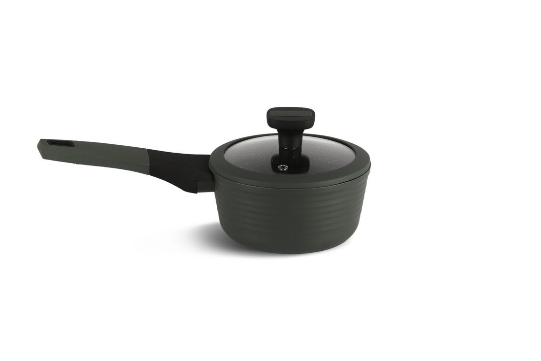 Edënbërg Green Line - Set de 12 casseroles et poêles de luxe en aluminium forgé - Revêtement céramique/marbre