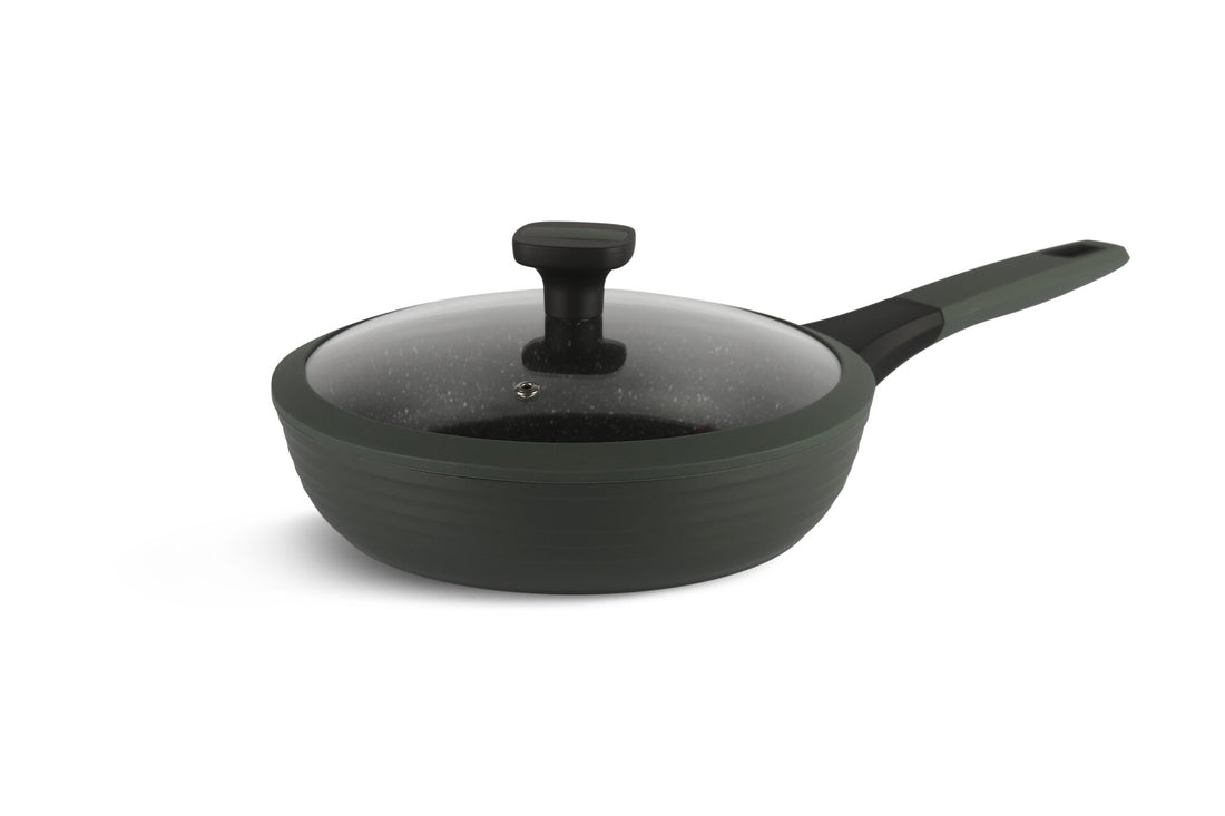 Edënbërg Green Line - Set de 12 casseroles et poêles de luxe en aluminium forgé - Revêtement céramique/marbre