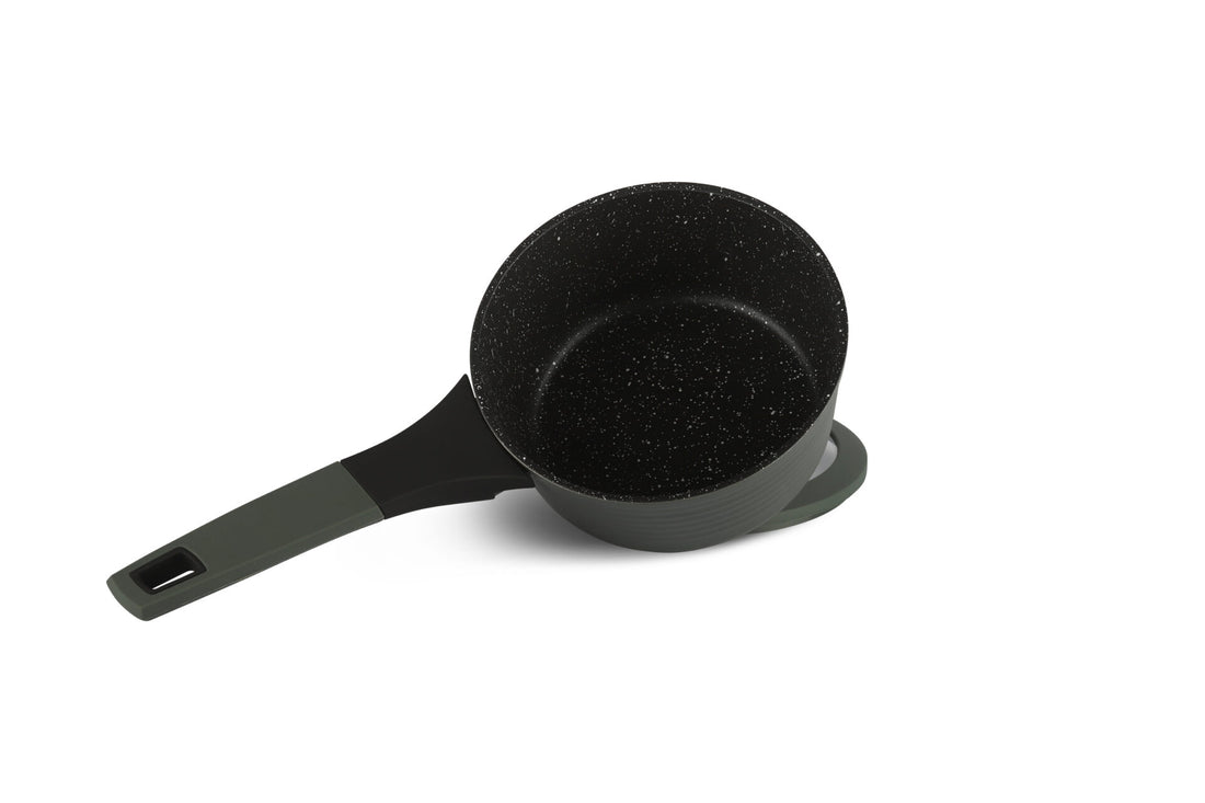 Edënbërg Green Line - Set de 12 casseroles et poêles de luxe en aluminium forgé - Revêtement céramique/marbre