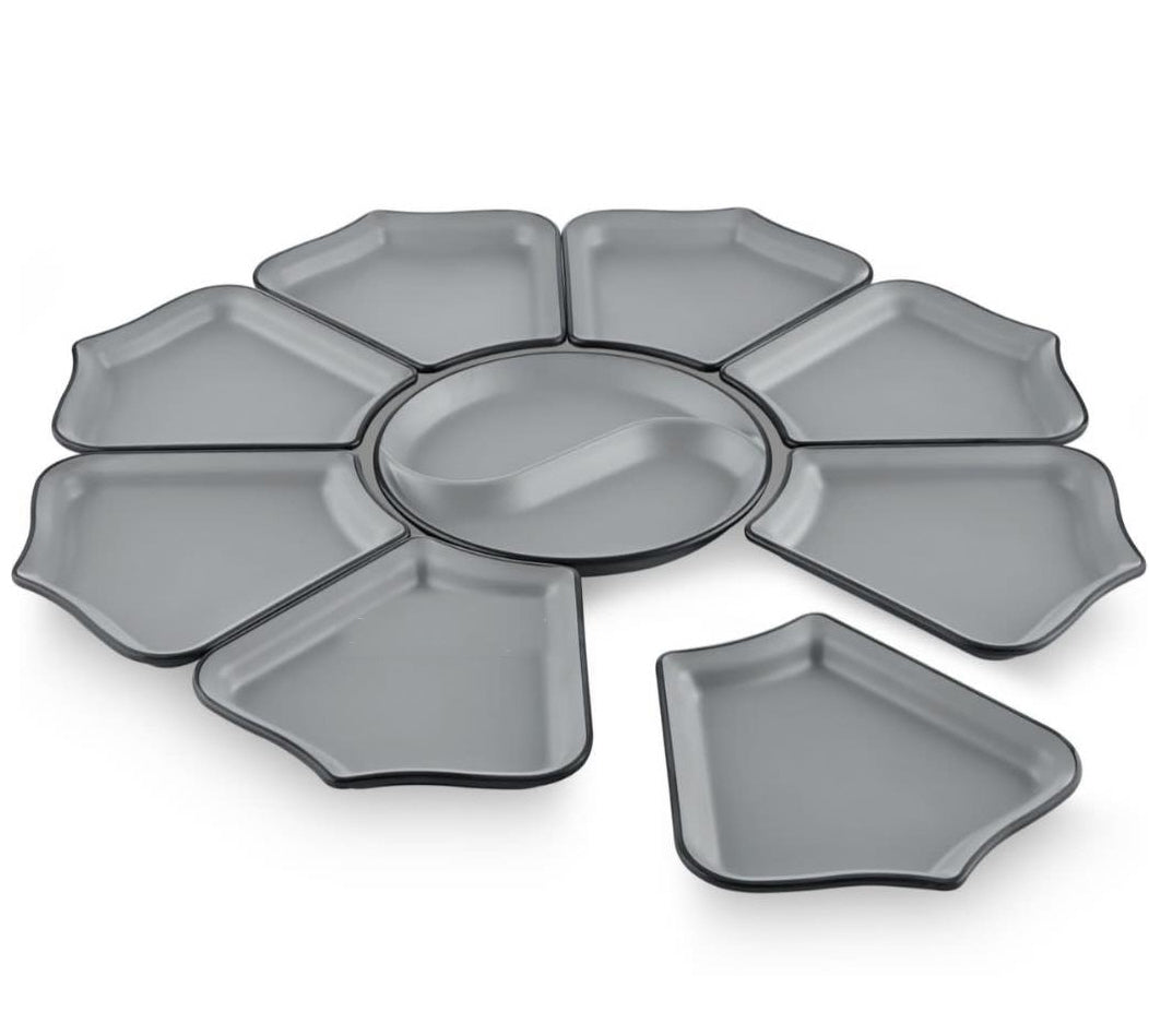 9-piece serving set - Melamine - 66 cm
