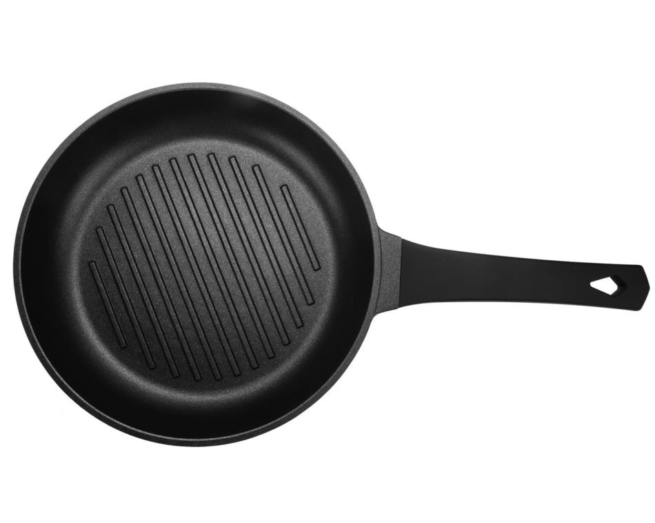 Round grill pan with lid - steak pan